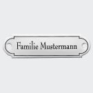 Emaille Namensschild 8 x 2,2 cm klassische Form, 1-2 zeilig