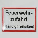 Emailleschild Feuerwehrzufahrt 22 x 16 cm