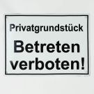 Emailleschild Privatgrundstück 22 x 16 cm