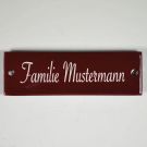 Emaille Namensschild 11 x 3,5 cm, 1 zeilig