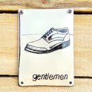 Emaille Toilettenschild Herren -Schuh