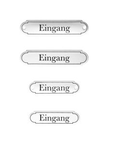 Emaille Tuerschild Eingang klassische Form