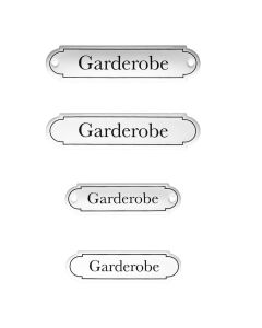 Emaille Tuerschild Garderobe klassische Form