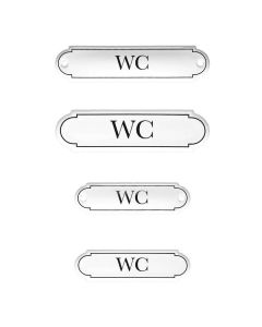 Emaille Tuerschild WC klassische Form