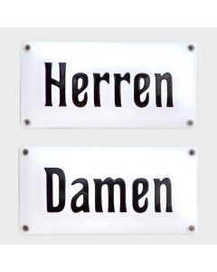 Toilettenschild Damen Herren 20x10 cm