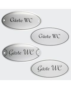 Emaille Tuerschild Gäste-WC 10x5cm