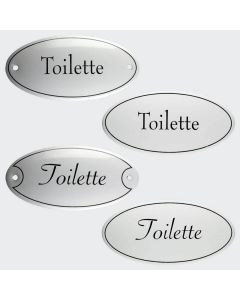 Emaille Tuerschild Toilette 10x5cm