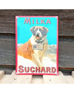 Schönes Emaille-Werbeschild Milka Suchard