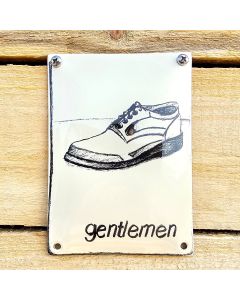 Emaille Toilettenschild Herren -Schuh