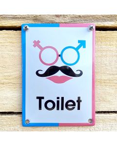 Emaille Toilettenschild Gender neutral