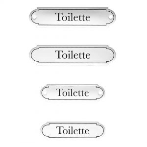 Emaille Tuerschild Toilette klassische Form