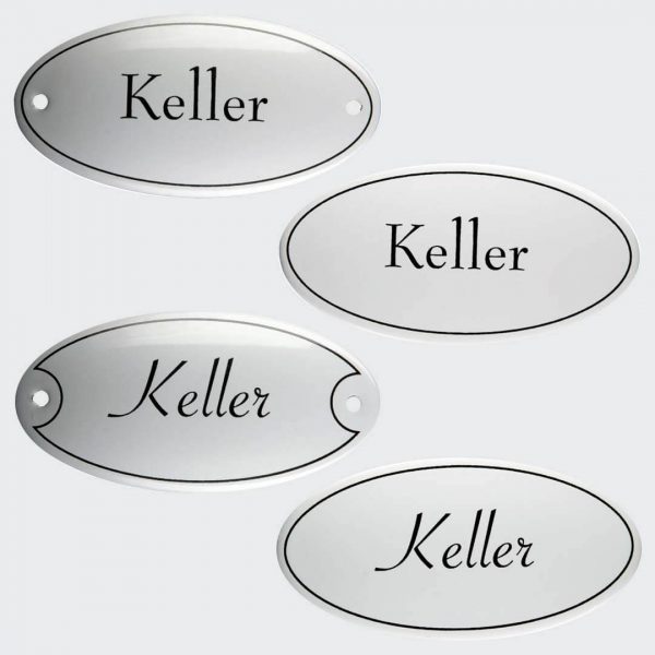 Tuerschild-Emaille-Keller-oval-10x5cm