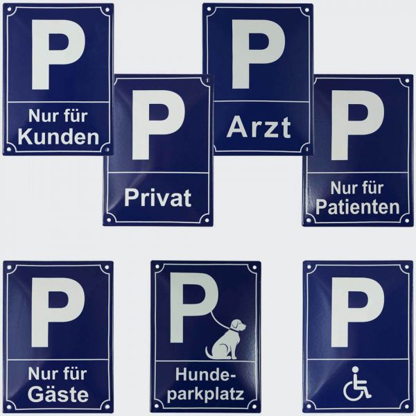 Emaille-Parkplatzschilder-16x22cm